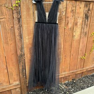 Brand New Luxxel Black and Silver Luxury Dress